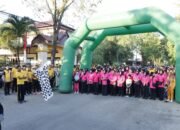 Jalan Santai dan Olahraga Bersama Semarakkan Peringatan Hari Bhayangkara ke-80 di Polres Pangkep