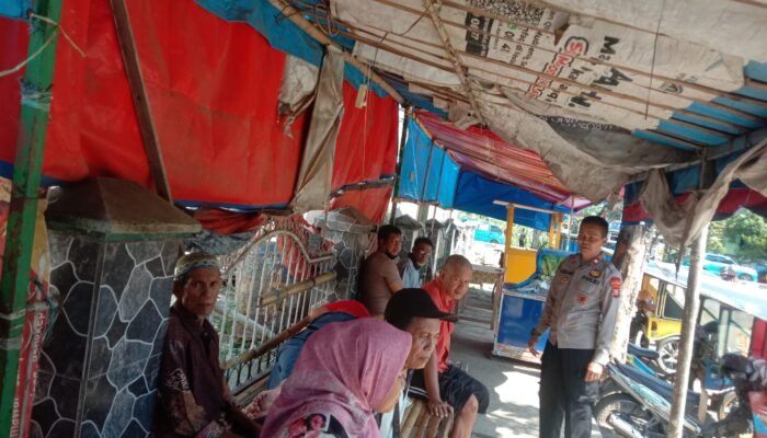 Ps. Kanit Samapta Polsek Pangkajene Laksanakan Patroli Dialogis, Ajak Warga Jaga Kamtibmas