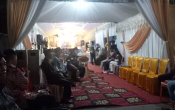 Polsek Pangkajene Amankan Pesta Pernikahan Warga Kelurahan Jagong