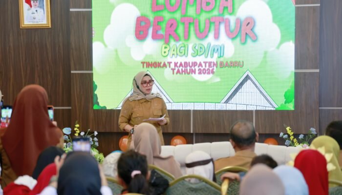 Bupati Barru Buka Lomba Bertutur SD/MI 2026, Perkuat Literasi dan Karakter Generasi Muda
