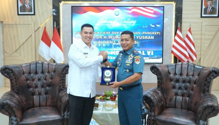 Bupati Pangkep dan Danlantamal VI Perkuat Sinergi Pembangunan Wilayah Kepulauan.