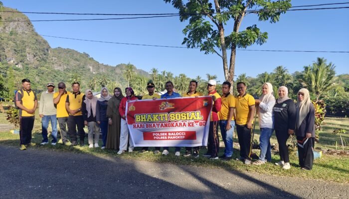Polsek Balocci Gelar Bakti Sosial Sambut HUT Polri Ke-80, Wujud Nyata Kepedulian kepada Masyarakat