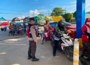 SPKT I Polsek Ma’rang Pimpin Patroli di SPBU Laikang, Antisipasi Gangguan Kamtibmas dan Berikan Imbauan Keamanan