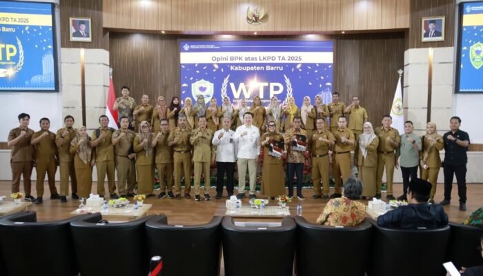 11 Kali Berturut-Turut, Pembukuan Pemkab Barru Raih Opini WTP dari BPK Sulsel Untuk LKPD 2025