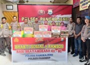 Polsek Pangkajene Salurkan Bantuan Sosial Sambut Hari Bhayangkara ke-80 Tahun 2026