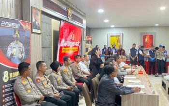 Kapolres Pangkep Hadiri Konferensi Pers dan Pemusnahan Barang Bukti Narkoba di Polda Sulsel