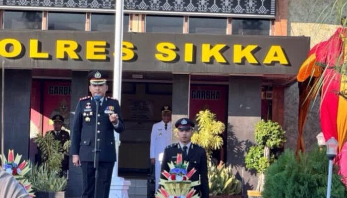 Polres Sikka Gelar Upacara Hari Bhayangkara ke 80 dengan Tema 80 Tahun Mengabdi Polri Untuk Masyarakat