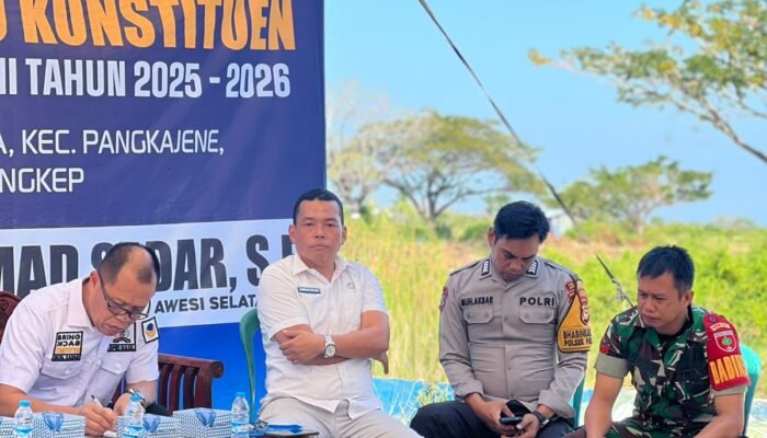 Tiga Pilar Hadiri Reses Anggota DPRD Sulsel di Anrong Appaka, Bhabinkamtibmas Sampaikan Imbauan Kamtibmas
