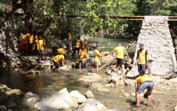 Pembangunan Jembatan Merah Putih Polres Pangkep Wujud Kepedulian Polri bagi Akses dan Kesejahteraan Masyarakat