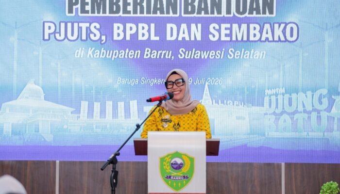 Sri Suparni Bahlil Serahkan Bantuan Listrik, PJUTS dan Sembako di Barru, Bupati Andi Ina Usulkan 245 Sambungan Listrik Baru
