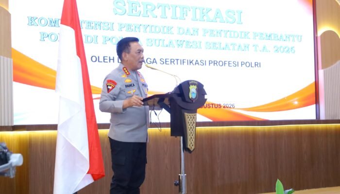 Polda Sulsel Perkuat Kompetensi dan Profesionalisme Penyidik Melalui Sertifikasi