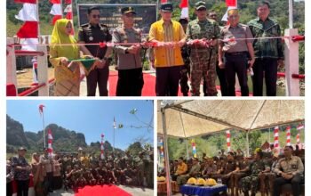 Kodim 1421/Pangkep Ikut Sukseskan Launching Serentak Jembatan Garuda Merah Putih di Balocci