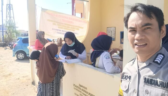 Bhabinkamtibmas Pantau Posyandu Cemara, Dukung Pencegahan Stunting di Tekolabbua