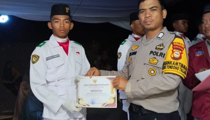 Bhabinkamtibmas Hadiri Malam Ramah Tamah HUT RI ke-81 di Desa Bonto Birao