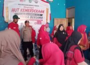 Bhabinkamtibmas Polsek Pangkajene Pantau Lomba HUT ke-81 Kemerdekaan RI di Kelurahan Bonto Perak