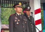 Kapolsek Balocci Iptu Agus Indra Jaya SH Pimpin Upacara Penurunan Bendera HUT Kemerdekaan RI ke-81 di Kecamatan Balocci