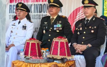 Kapolsek Balocci Hadiri Upacara Peringatan Detik-Detik Proklamasi RI Ke-81 Tingkat Kecamatan Balocci
