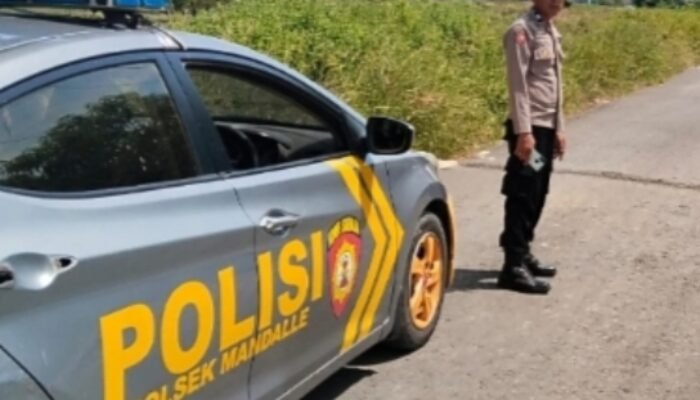 Polsek Mandalle Gelar Patroli Sore Hari Untuk Jaga Kamtibmas