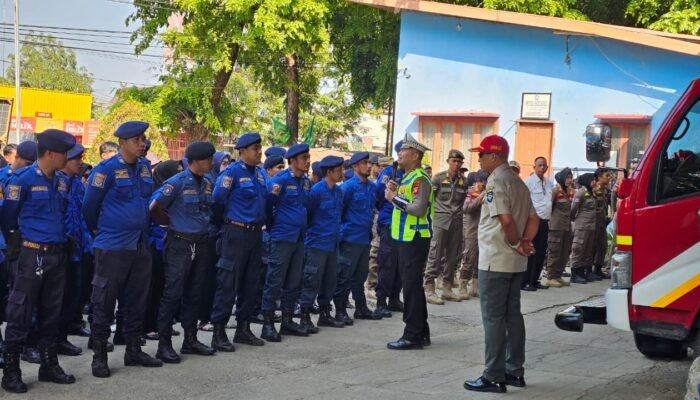 Satlantas Polres Pangkep Sambangi Damkar, Sampaikan Edukasi Keselamatan Berlalu Lintas