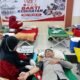Personel Polres Pangkep Ikuti Donor Darah di Kodim 1421/Pangkep Dalam Rangka HUT TNI Ke-81 Tahun