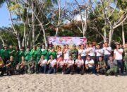 Peduli Lingkungan, Kodim 1603/Sikka Gelar Aksi Bersih Pantai Sambut HUT Ke-81 TNI