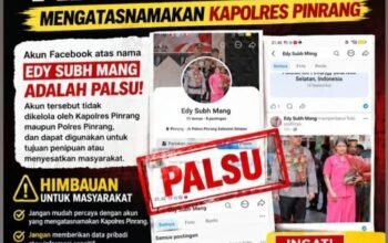 Akun Facebook Palsu Catut Foto Kapolres Pinrang Humas: Jangan Tergiur dan Transfer Uang