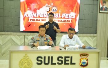 Konferensi Pers Polda Sulsel Ungkap 11 Modus Tindak Pidana Siber, 22 Tersangka Diamankan