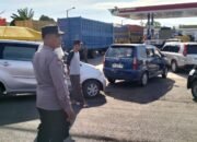 Wakapolsek Ma’rang Pimpin Pengamanan SPBU Laikang, Arus Lalu Lintas Aman dan Lancar