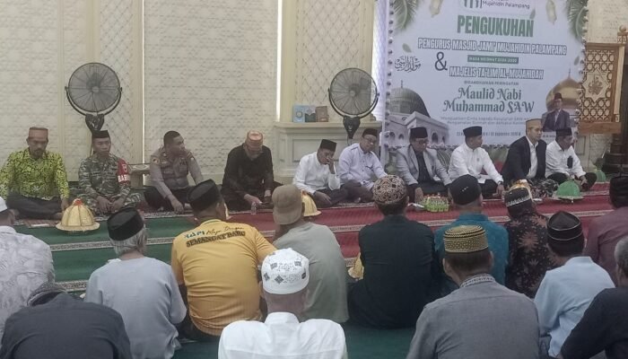 Kapolsek Pangkajene Hadiri Pengukuhan Pengurus Masjid Jami’ Mujahidin Palampang