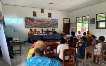 Cegah Kebakaran Hutan dan Lahan, Pos Naikere Satgas Yonif 147/KGJ Bersama Pemerintah Distrik Naikere Gelar Sosialisasi