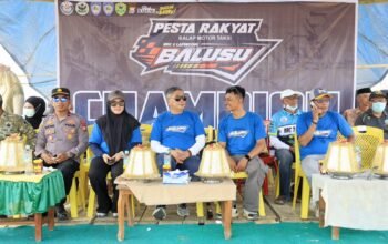 Wabup Abustan Buka Balap Motor Taksi Gabah di Barru, Dorong UMKM dan Pembinaan Pembalap Lokal