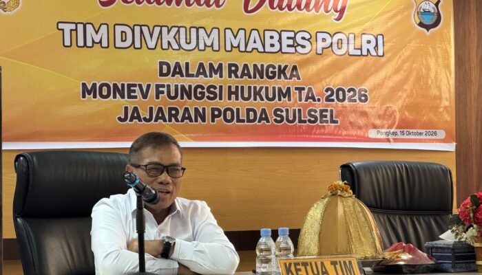 Divkum Mabes Polri laksanakan Monev fungsi hukum TA 2026 di Polres Pangkep