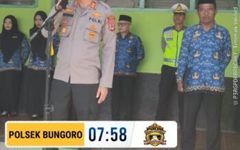 Polisi Peduli Pendidikan, Kapolsek Bungoro Jadi Pembina Upacara di SMKN 1 Pangkep