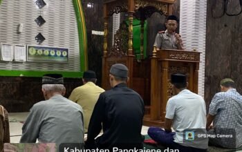 Pererat Silaturahmi, Polsek Mandalle Gelar Safari Subuh di Masjid Nasrullah Desa Boddie